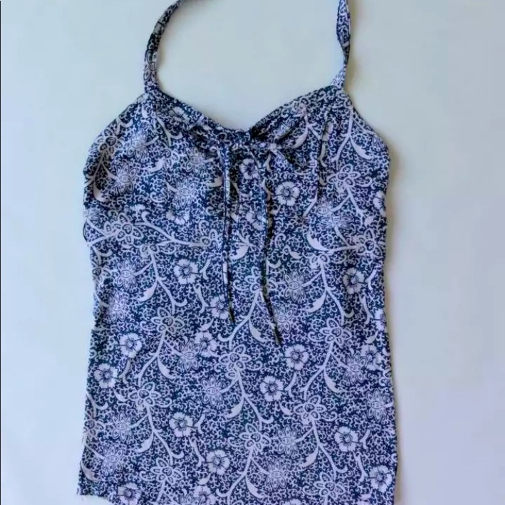 FREE PEOPLE HULA FLORAL BLUE TANK TOP 🔥NWT🔥 WOMENS MEDIUM - Picture 4 of 6
